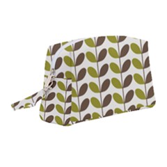 Leaf Plant Pattern Seamless Wristlet Pouch Bag (medium) by Pakrebo