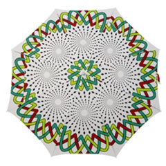 Round Star Colors Illusion Mandala Straight Umbrellas by Mariart