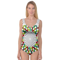 Round Star Colors Illusion Mandala Princess Tank Leotard  by Mariart