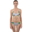 Round Star Colors Illusion Mandala Wrap Around Bikini Set View1