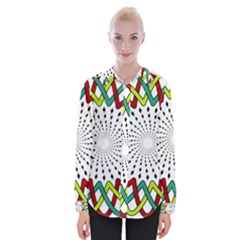 Round Star Colors Illusion Mandala Womens Long Sleeve Shirt