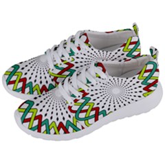 Round Star Colors Illusion Mandala Men s Lightweight Sports Shoes