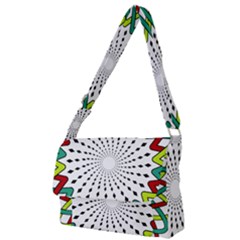 Round Star Colors Illusion Mandala Full Print Messenger Bag