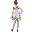 Round Star Colors Illusion Mandala Kids  Summer Dress View2