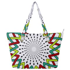 Round Star Colors Illusion Mandala Full Print Shoulder Bag