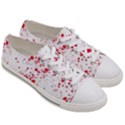 Red And White Splatter Abstract Print Women s Low Top Canvas Sneakers View3