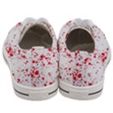 Red And White Splatter Abstract Print Women s Low Top Canvas Sneakers View4