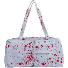 Red And White Splatter Abstract Print Multi Function Bag