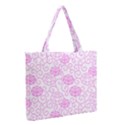 Peony Asia Spring Flowers Natural Zipper Medium Tote Bag View2