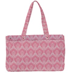 Damask Floral Design Seamless Canvas Work Bag by Pakrebo