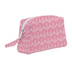 Damask Floral Design Seamless Wristlet Pouch Bag (medium)