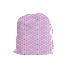 A Hexagonal Pattern Unidirectional Drawstring Pouch (large) by Pakrebo