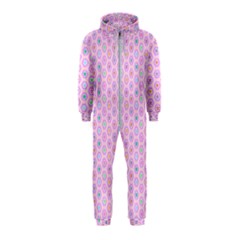 A Hexagonal Pattern Unidirectional Hooded Jumpsuit (kids) by Pakrebo