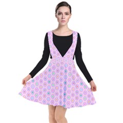 A Hexagonal Pattern Unidirectional Plunge Pinafore Dress by Pakrebo