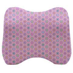 A Hexagonal Pattern Unidirectional Velour Head Support Cushion by Pakrebo