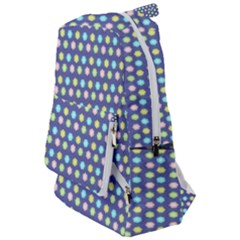 Deep Blue Hemp Pattern Flowers Travelers  Backpack by Pakrebo