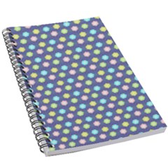 Deep Blue Hemp Pattern Flowers 5 5  X 8 5  Notebook by Pakrebo