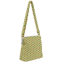 A Hexagonal Pattern Unidirectional Zipper Messenger Bag