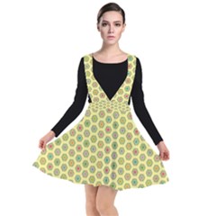 A Hexagonal Pattern Unidirectional Plunge Pinafore Dress by Pakrebo