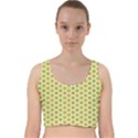 A Hexagonal Pattern Unidirectional Velvet Racer Back Crop Top View1