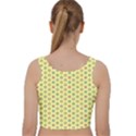 A Hexagonal Pattern Unidirectional Velvet Racer Back Crop Top View2