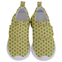 A Hexagonal Pattern Unidirectional Kids  Velcro No Lace Shoes by Pakrebo