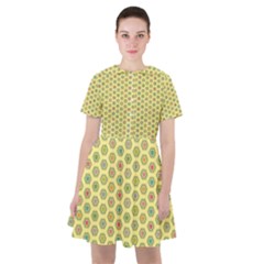 A Hexagonal Pattern Unidirectional Sailor Dress by Pakrebo