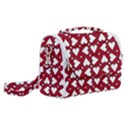 Graphic Heart Pattern Red White Satchel Shoulder Bag View2