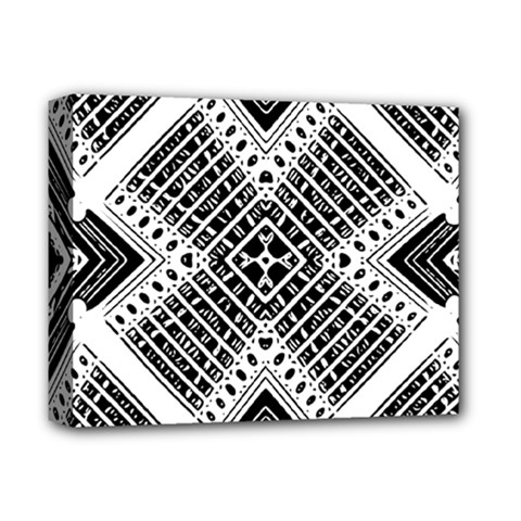 Pattern Tile Repeating Geometric Deluxe Canvas 14  X 11  (stretched) by Pakrebo