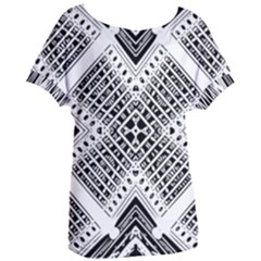 Pattern Tile Repeating Geometric Women s Oversized Tee by Pakrebo