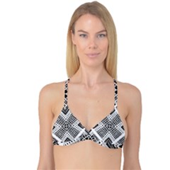 Pattern Tile Repeating Geometric Reversible Tri Bikini Top by Pakrebo