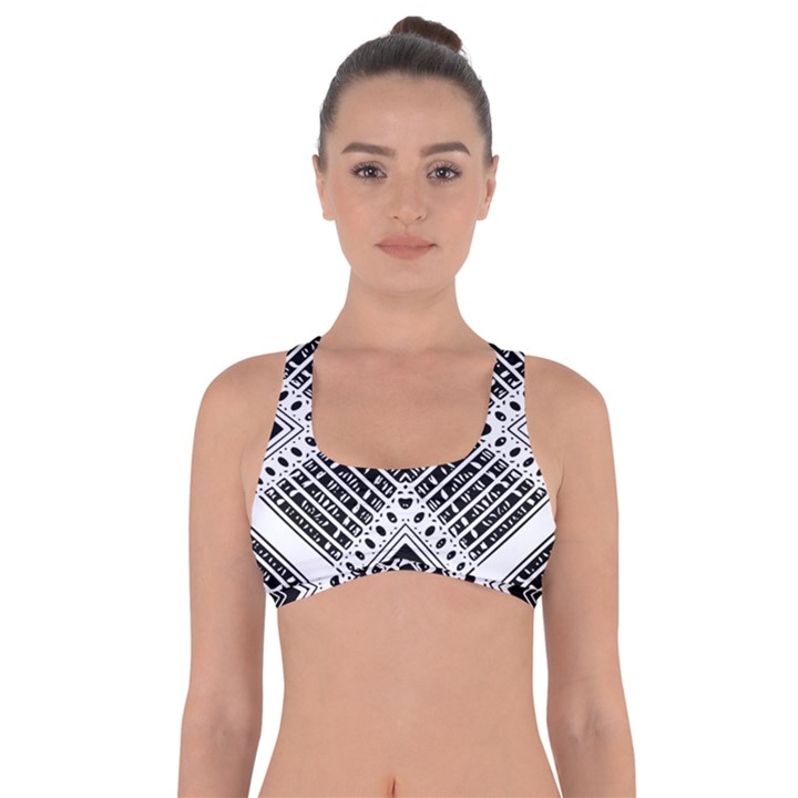 Pattern Tile Repeating Geometric Got No Strings Sports Bra