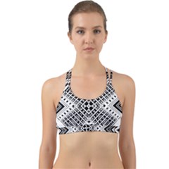 Pattern Tile Repeating Geometric Back Web Sports Bra by Pakrebo