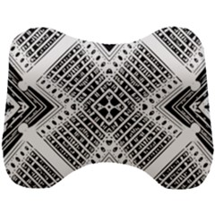 Pattern Tile Repeating Geometric Head Support Cushion by Pakrebo