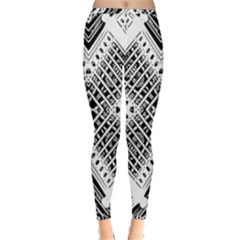 Pattern Tile Repeating Geometric Inside Out Leggings by Pakrebo