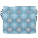 White Light Blue Gray Tile Buckle Messenger Bag View3