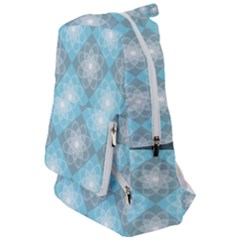 White Light Blue Gray Tile Travelers  Backpack