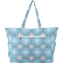 White Light Blue Gray Tile Simple Shoulder Bag View3