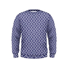 Wreath Differences Indigo Deep Blue Kids  Sweatshirt by Pakrebo