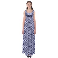 Wreath Differences Indigo Deep Blue Empire Waist Maxi Dress by Pakrebo