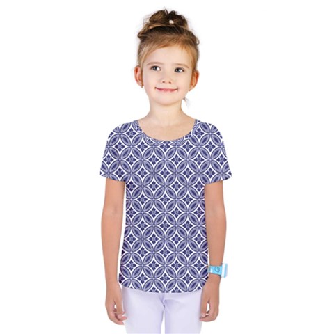 Wreath Differences Indigo Deep Blue Kids  One Piece Tee by Pakrebo