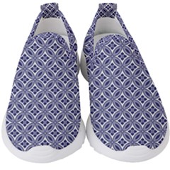 Wreath Differences Indigo Deep Blue Kids  Slip On Sneakers by Pakrebo