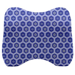 A Hexagonal Pattern Unidirectional Velour Head Support Cushion by Pakrebo