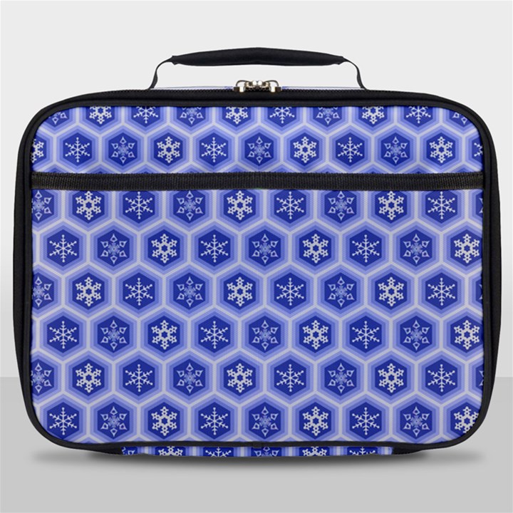 A Hexagonal Pattern Unidirectional Full Print Lunch Bag