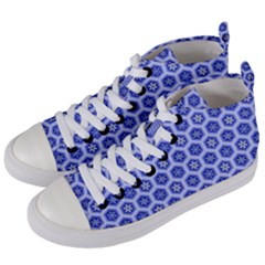 A Hexagonal Pattern Unidirectional Women s Mid-top Canvas Sneakers by Pakrebo