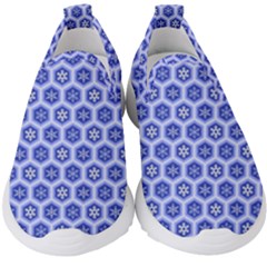 A Hexagonal Pattern Unidirectional Kids  Slip On Sneakers by Pakrebo