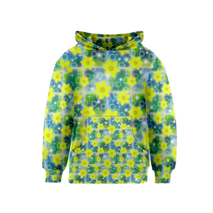 Narcissus Yellow Flowers Winter Kids  Pullover Hoodie