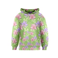 Lily Flowers Green Plant Natural Kids  Pullover Hoodie by Pakrebo