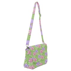 Lily Flowers Green Plant Natural Shoulder Bag With Back Zipper