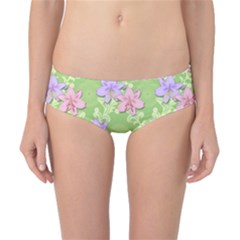 Lily Flowers Green Plant Natural Classic Bikini Bottoms by Pakrebo